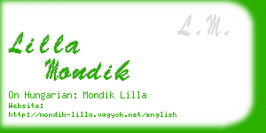 lilla mondik business card
